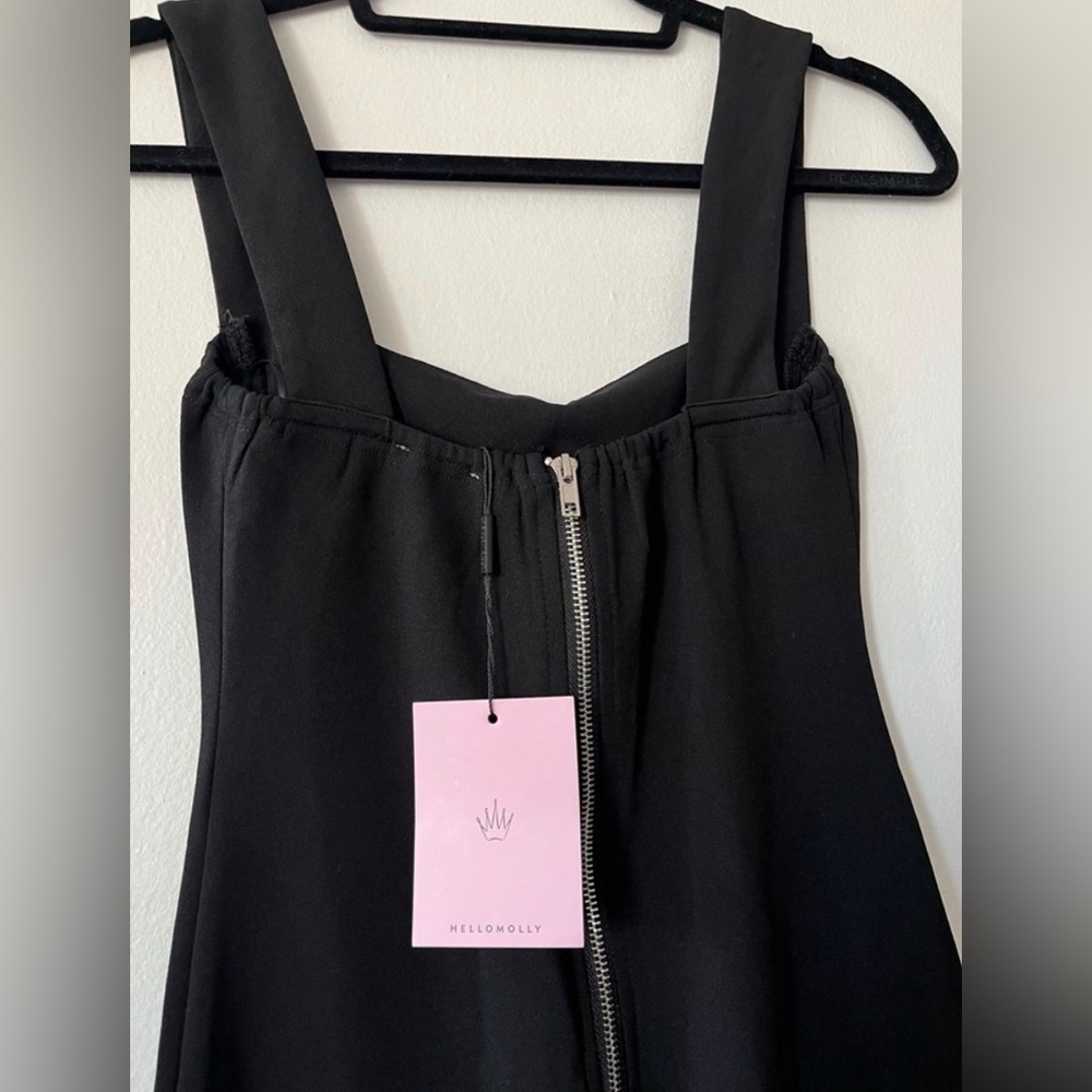 NWT Hello Molly LEAVE THE LIGHT ON MIDI DRESS BLACK Size XS 2 - Picture 6 of 6